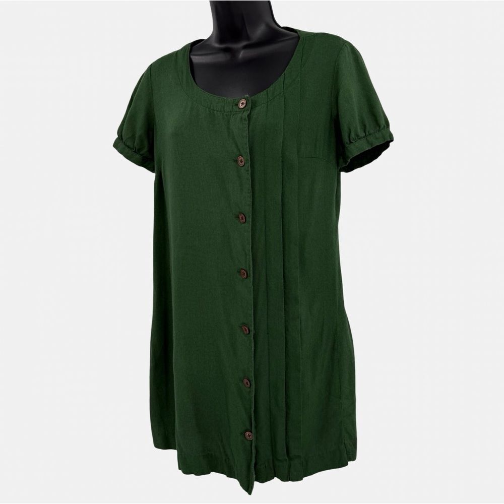 Urban Outfitters Lark & Wolff Button-Front Mini Dress in Green | Size Small